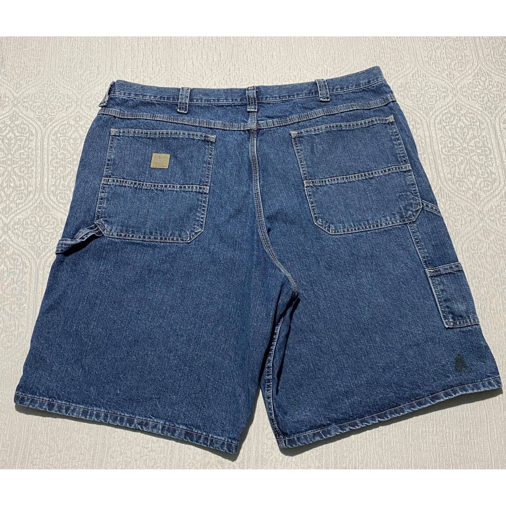 Lee Mens Blue Denim Carpenter Shorts Size 44 Relaxed Fit Utility Workwear Cotton